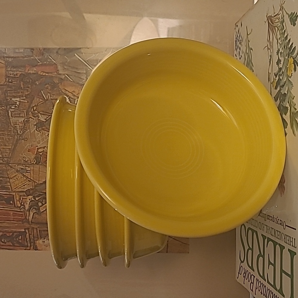 FIESTAWARE DAFFODIL YELLOW BOWLS SET OF 5